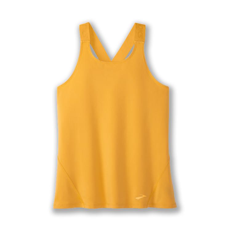 Brooks Pick-Up Running Tank Top - Women's - Saffron/Orange (14685-UKTS)